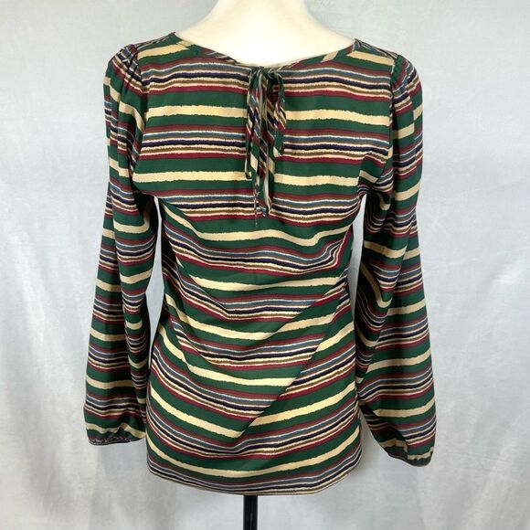 Everly colorful striped tie back top size small - Picture 4 of 6